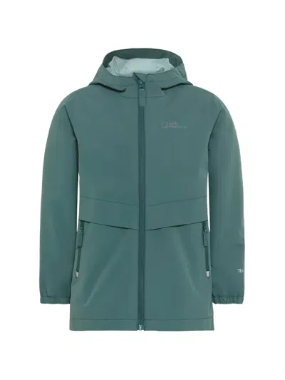 Jack Wolfskin Hooded Waterproof Rain Jacket In Green