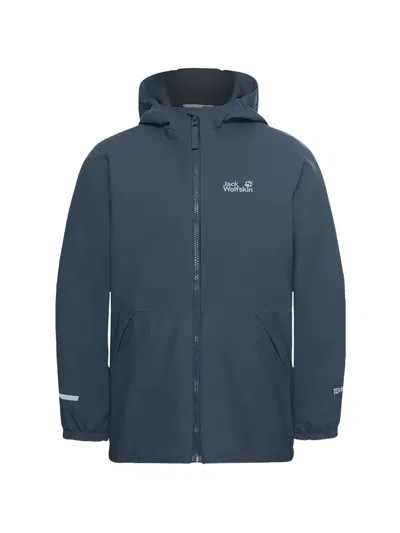 Jack Wolfskin Kids' Hooded Zip Jacket In Blue