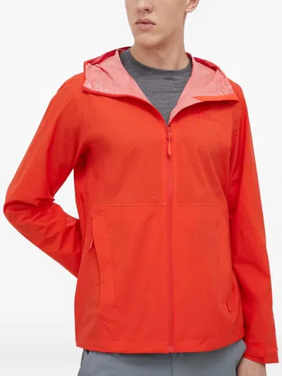 Jack Wolfskin Hooded Zip Jacket In Orange