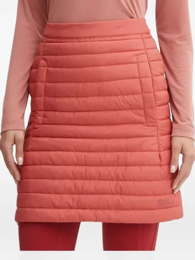 Jack Wolfskin Iceguard Quilted Short Skirt In Pink