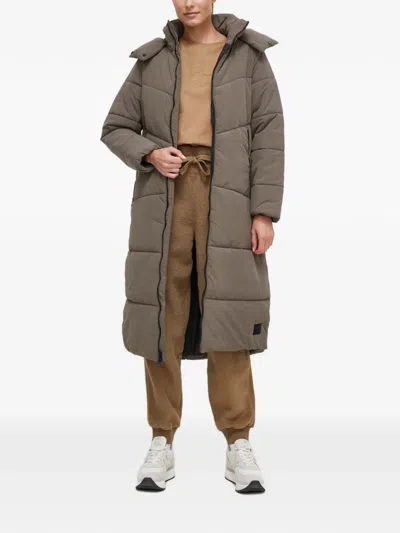 Jack Wolfskin Karolinger Quilted Hooded Jacket In Gray