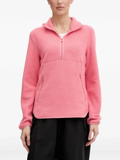 Jack Wolfskin Lite Curl Fleece Sweatshirt In Pink