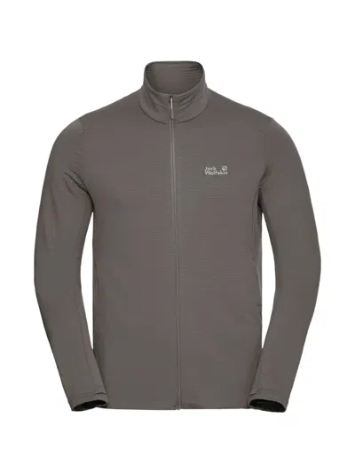 Jack Wolfskin Litestride Fz M Zip-up High-neck Track Jacket In Gray