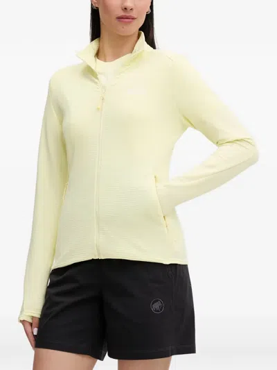 Jack Wolfskin Litestride Zip-up Sweatshirt In Yellow