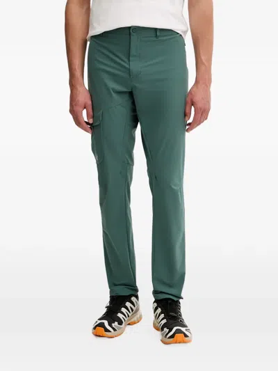 Jack Wolfskin Logo-print Performance Trousers In Green