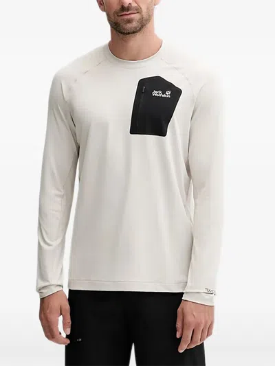 Jack Wolfskin Long-sleeve T-shirt In Neutral