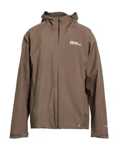 Jack Wolfskin Man Jacket Khaki Size L Polyester In Brown