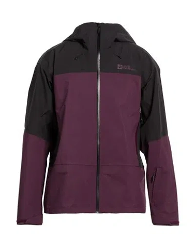Jack Wolfskin Man Jacket Plum Size L Recycled Polyester In Purple