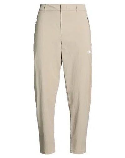 Jack Wolfskin Man Pants Khaki Size 36w-31l Recycled Polyamide, Elastane In Beige