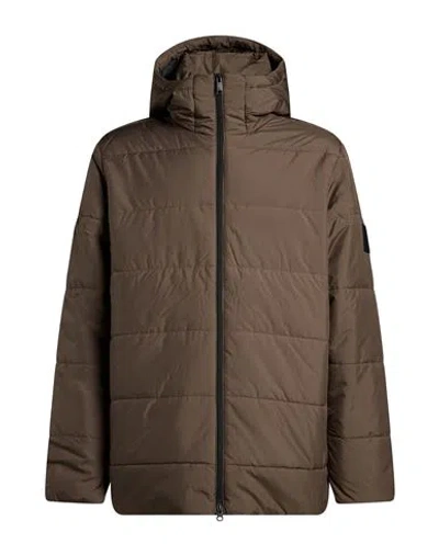 Jack Wolfskin Man Puffer Khaki Size L Polyester In Brown