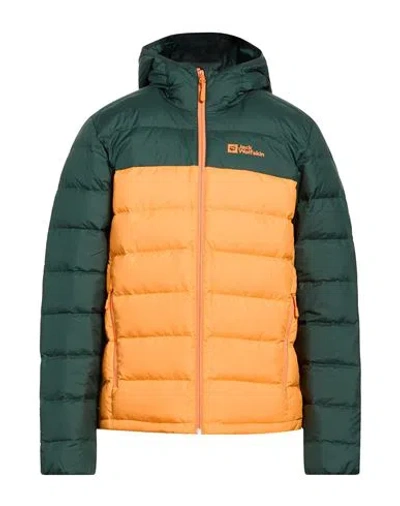 Jack Wolfskin Man Puffer Orange Size Xs Polyester In Multi