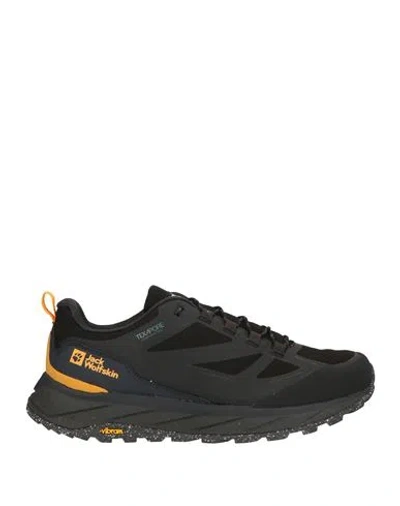 Jack Wolfskin Man Sneakers Black Size 9 Textile Fibers