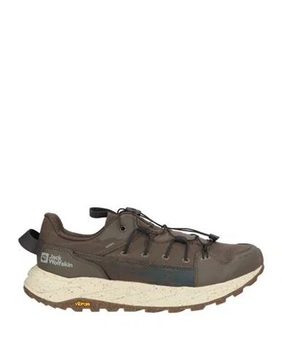 Jack Wolfskin Man Sneakers Dark Brown Size 8.5 Technical Fibers