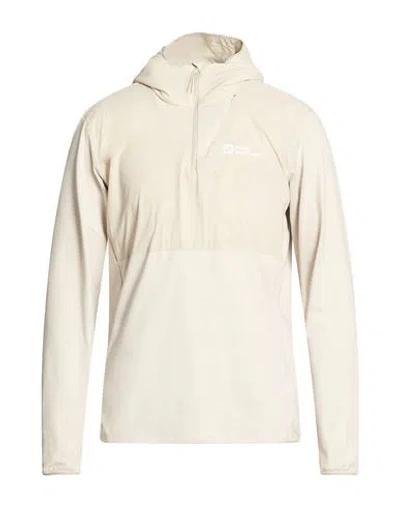 Jack Wolfskin Man Sweatshirt Beige Size L Recycled Polyester, Elastane In Sand