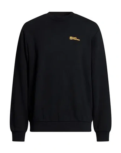 Jack Wolfskin Man Sweatshirt Black Size M Cotton