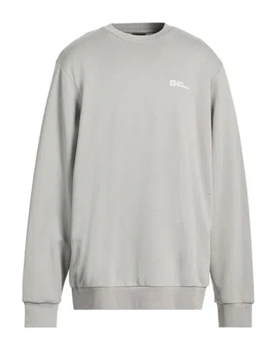Jack Wolfskin Man Sweatshirt Grey Size Xl Organic Cotton In Gray