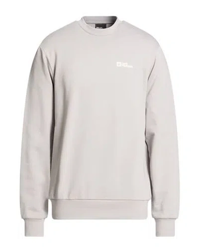 Jack Wolfskin Man Sweatshirt Light Grey Size L Organic Cotton In Pink