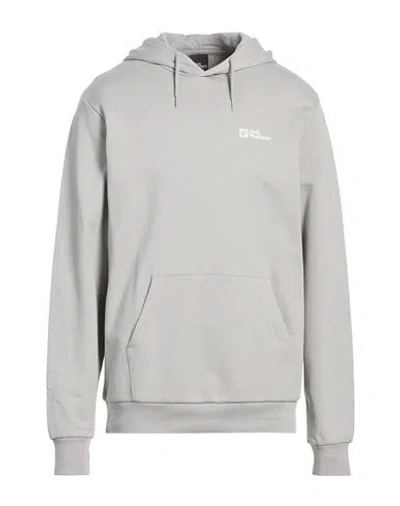 Jack Wolfskin Man Sweatshirt Light Grey Size L Organic Cotton In Gray