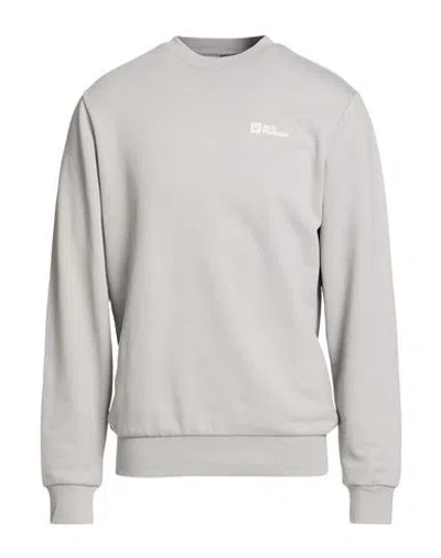 Jack Wolfskin Man Sweatshirt Light Grey Size S Organic Cotton In Gray