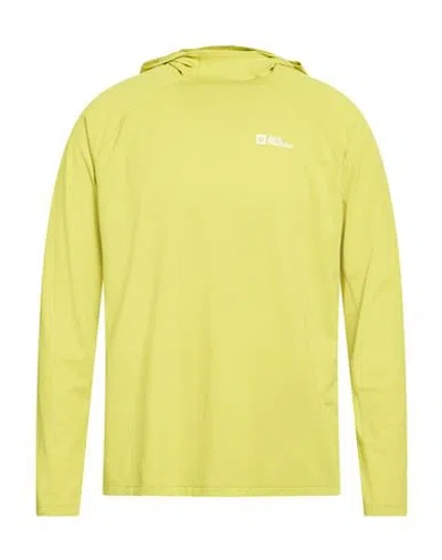 Jack Wolfskin Man T-shirt Lime Green Size S Recycled Polyester