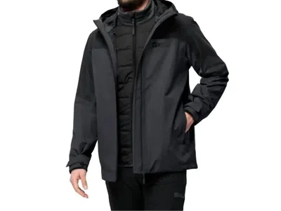 Jack Wolfskin Men's Glaabach 3in1 Jacket In Black