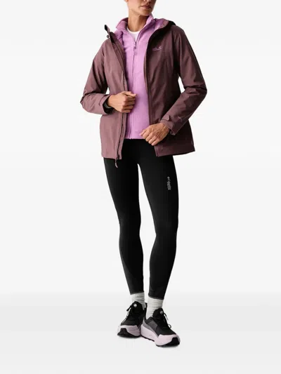 Jack Wolfskin Moonrise 2 3in1 Logo-detail Jacket In Purple