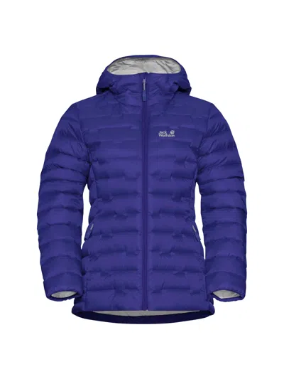 Jack Wolfskin Passamani Down Hoody Packable Duck Down Jacket In Purple