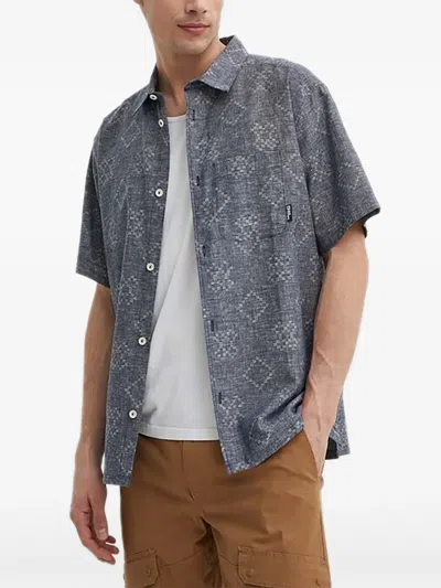 Jack Wolfskin 패턴 포켓 티셔츠 In Blue