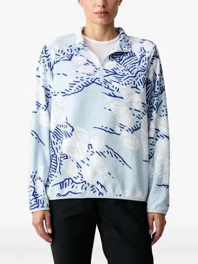 Jack Wolfskin Paw Era 100 Abstract-print Sweatshirt In Blue