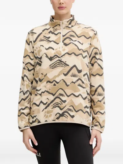 Jack Wolfskin Paw Era 100 Sweatshirt In Neutrals