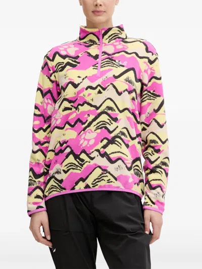 Jack Wolfskin Paw Era 100 Sweatshirt In Pink