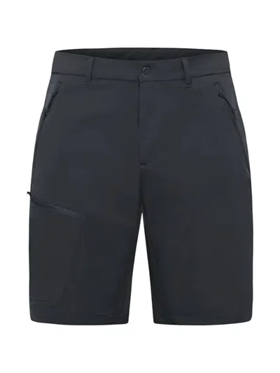 Jack Wolfskin Pico Trail Logo-print Zip-pocket Shorts In Gray