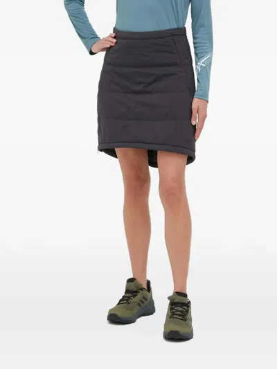 Jack Wolfskin Quilted Side-zip Skirt In Gray