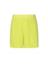 Jack Wolfskin Shorts In Technical Fabric With Contrasting Logo In Yellow
