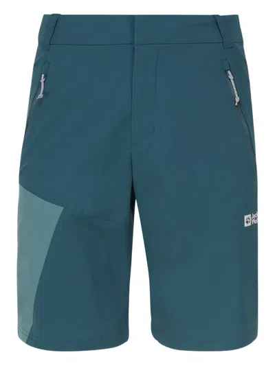 Jack Wolfskin Side-pocket Panel Shorts In Blue