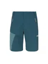 Jack Wolfskin Side-pocket Panel Shorts In Teal
