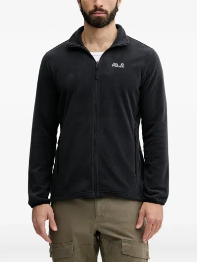 Jack Wolfskin Taunus 100 Fleece-texture Zip-up 3-in-1 Jacket In Black