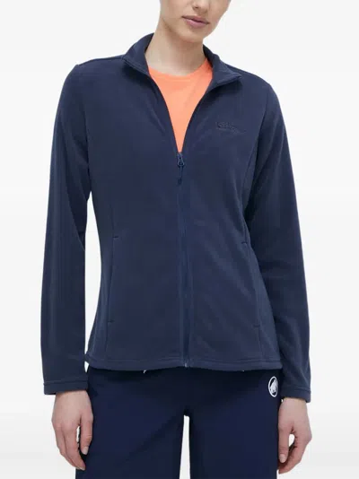 Jack Wolfskin Taunus Fz Zip Logo Fleece Jacket In Blue