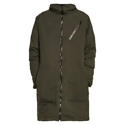 Pre-owned Jack Wolfskin Tech Lab Tokyo Coat Zip Up Hooded Mens Green Winter Parka 1112001
