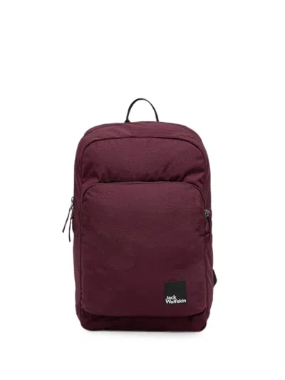Jack Wolfskin Terraview Logo-patch Zip-around Backpack In Purple