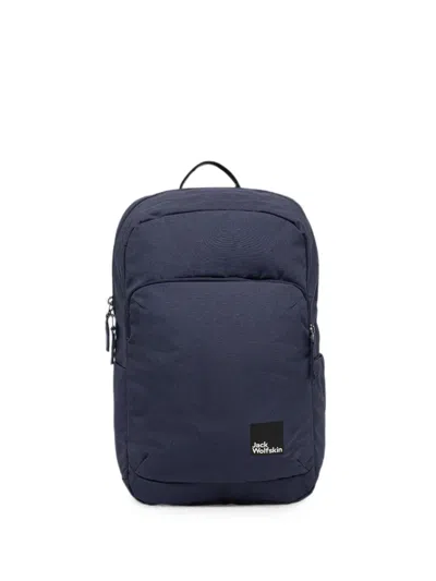 Jack Wolfskin Terraview Logo-patch Zip-fastening Backpack In Blue