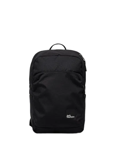 Jack Wolfskin Terraview Ripstop Logo-patch Backpack In Black