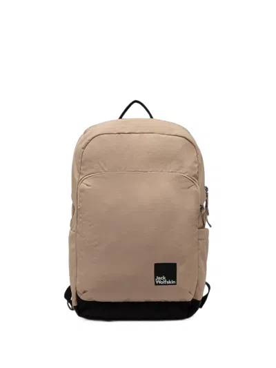 Jack Wolfskin Terraview Ripstop Logo-patch Backpack In Nude
