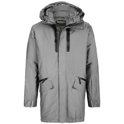 Pre-owned Jack Wolfskin Texapore The Shoreditch Jacket Grey Mens Coat 1108701 6038 In Grau