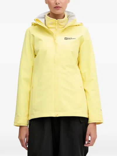 Jack Wolfskin Trailtime Hooded Jacket In Yellow