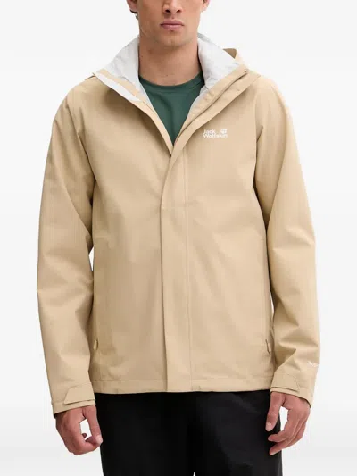 Jack Wolfskin Trailtime Logo-print Hooded Performance Jacket In Multi