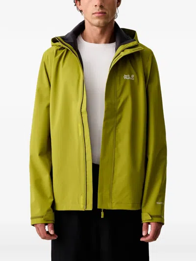 Jack Wolfskin Trailtime Texapore Hooded Jacket In Green