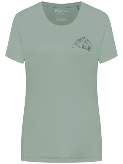 Jack Wolfskin T-shirt Peak Graphic T In Green