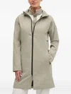 Jack Wolfskin Wellsee Hooded Trench Coat In Gray