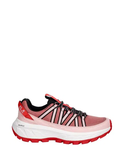 Jack Wolfskin Wild Hike Texapore Paneled Sneakers In Red